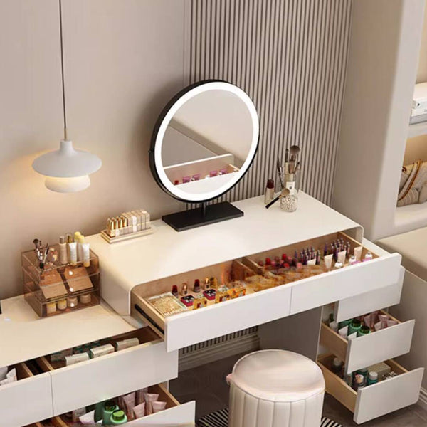 Multi-Purpose Vanity Set with LED Lighting, Scalable Design, Adjustable Touch and Brightness