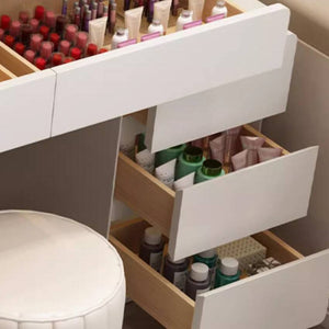 Multi-Purpose Vanity Set with LED Lighting, Scalable Design, Adjustable Touch and Brightness