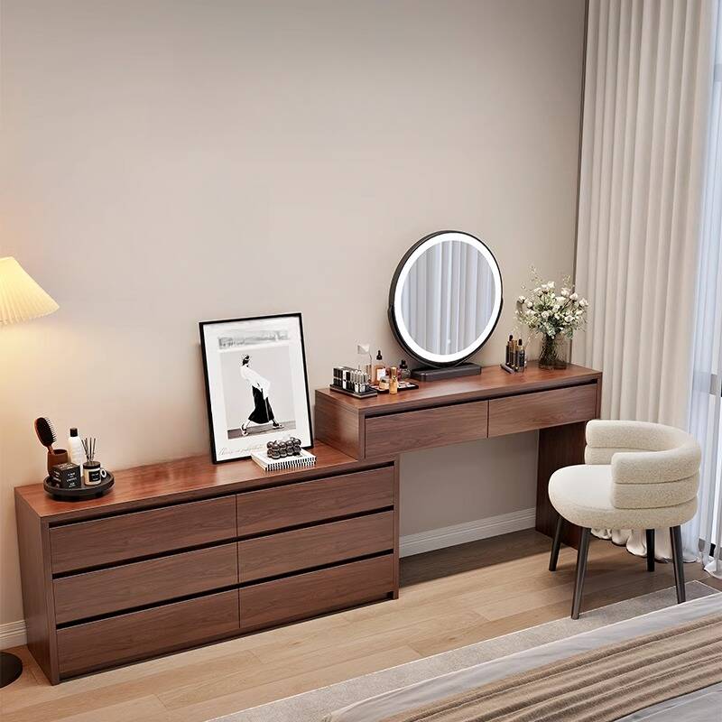 Multi-Purpose Vanity Set with LED Lighting, Scalable, Push-Pull, Adjustable Touch, and Adjustable Brightness