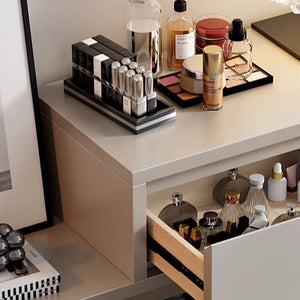 Multi-Purpose Vanity Set with LED Lighting, Scalable, Push-Pull, Adjustable Touch, and Adjustable Brightness