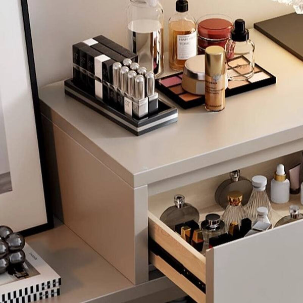 Multi-Purpose Vanity Set with LED Lighting, Scalable, Push-Pull, Adjustable Touch, and Adjustable Brightness