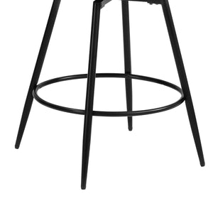 26" H Swivel Counter Stool with Metal Frame  Wooden Bazar