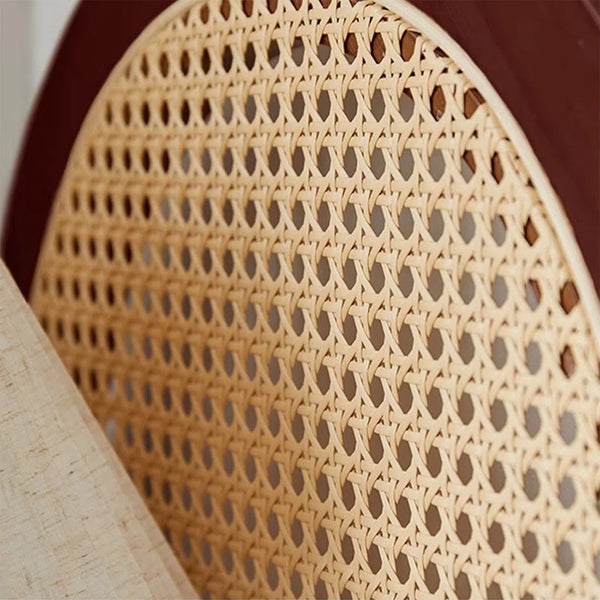 Panel Nut-Brown Solid Wood and Rattan Folding Room Divider  Wooden Bazar