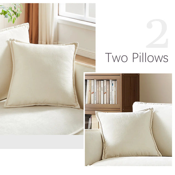 3-Seater Sofa with Armrests Wide Deep Seats & Accent Pillows - Wooden Bazar