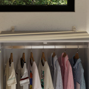 Freestanding Mirrored Wardrobe with Hanging Rod & Adjustable Shelves  Wooden Bazar