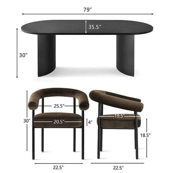 Cope Modern Restaurant Dining Set - Wooden Bazar