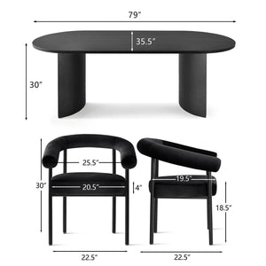 Cope Modern Restaurant Dining Set - Wooden Bazar