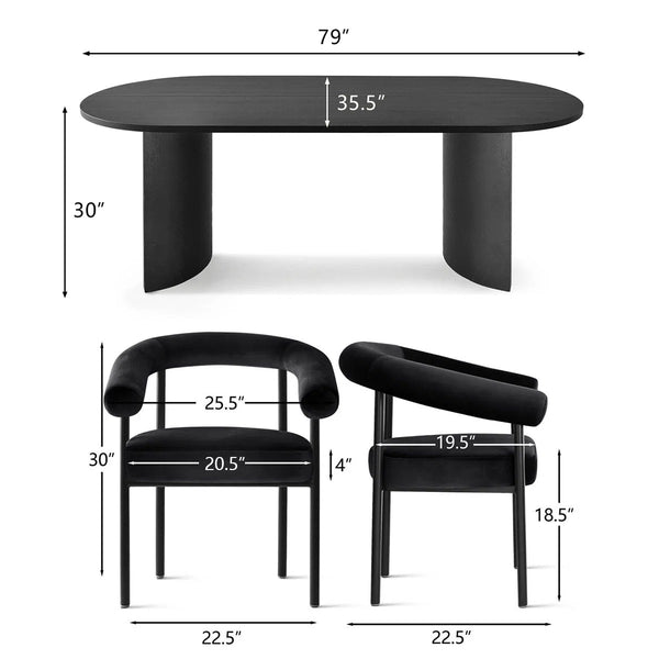 Cope Modern Restaurant Dining Set - Wooden Bazar