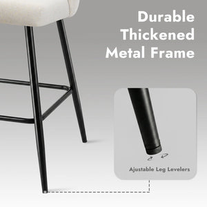 360°Swivel Barstool Counter Height Barstools with Back (Set of 2)  Wooden Bazar