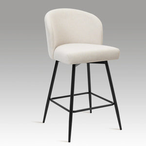 360°Swivel Barstool Counter Height Barstools with Back (Set of 2)  Wooden Bazar