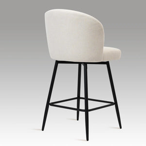 360°Swivel Barstool Counter Height Barstools with Back (Set of 2)  Wooden Bazar