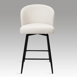 360°Swivel Barstool Counter Height Barstools with Back (Set of 2)  Wooden Bazar