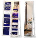 360° Swivel Jewelry Armoire with Full-Length Mirror | Wooden Bazar
