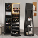 360° Swivel Jewelry Armoire with Full-Length Mirror | Wooden Bazar