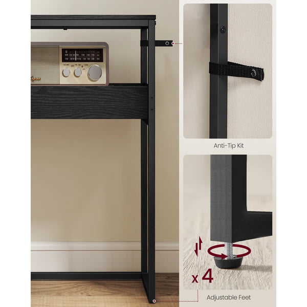 Console Table with 2 Storage Compartments for Entryway, Hallway & Living Room  Wooden Bazar