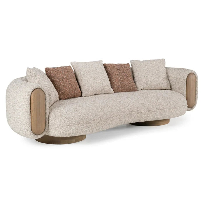Luvaard Modern Luxury Boucle Fabric 3 Seater Sofa