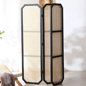 Panel Burlywood Solid Wood Folding Room Divider   Wooden Bazar