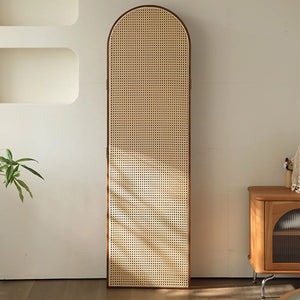 3-Panel Black Wicker Solid Wood Folding Room Divider  Wooden Bazar