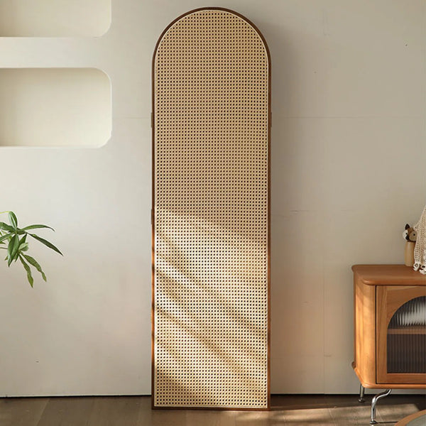 3-Panel Black Wicker Solid Wood Folding Room Divider  Wooden Bazar