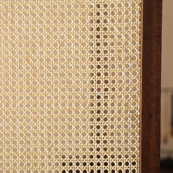 3-Panel Nut-Brown Solid Wood Folding Room Divider   Wooden Bazar