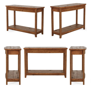 Vintage Solid Wood Console Table with Storage Shelf for Entryway, Hallway & Living Room  Wooden Bazar