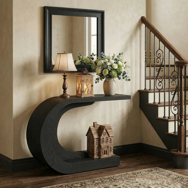 Wood Console Table for Living Room or Hallway  Wooden Bazar