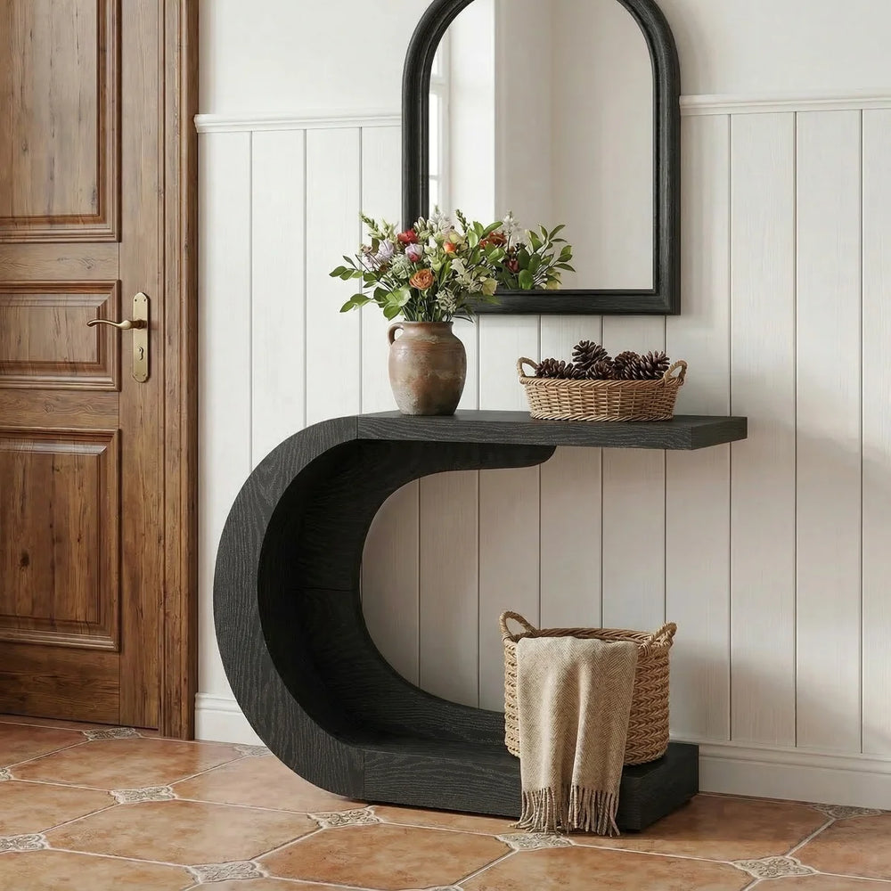 Wood Console Table for Living Room or Hallway  Wooden Bazar