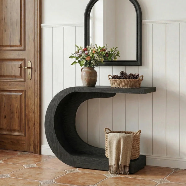 Wood Console Table for Living Room or Hallway  Wooden Bazar