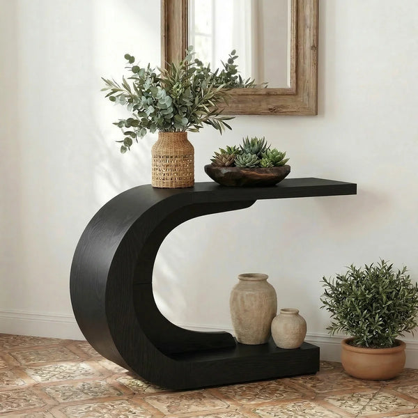 Wood Console Table for Living Room or Hallway  Wooden Bazar