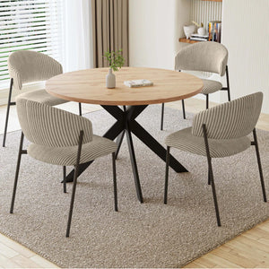 Giddy Modern Round Table Set Of 4 With Dining Chairs