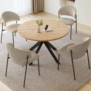 Giddy Modern Round Table Set Of 4 With Dining Chairs