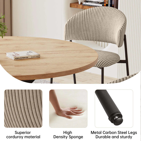 Giddy Modern Round Table Set Of 4 With Dining Chairs