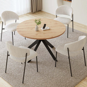 Giddy Modern Round Table Set Of 4 With Dining Chairs