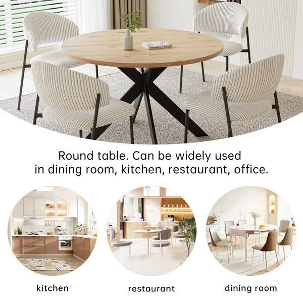 Giddy Modern Round Table Set Of 4 With Dining Chairs