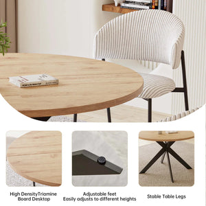 Giddy Modern Round Table Set Of 4 With Dining Chairs