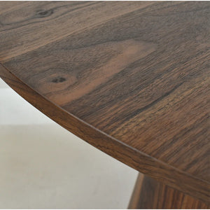 Enkore Round Pedestal Dining Table - Wooden Bazar