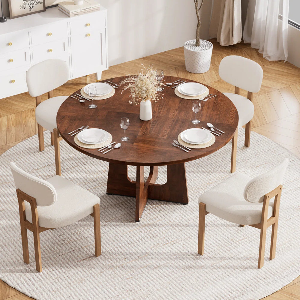 Wooden Round Dining Table Set for Kitchens, Dining Room, Living Room
