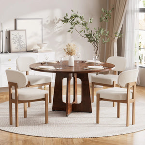 Wooden Round Dining Table Set for Kitchens, Dining Room, Living Room