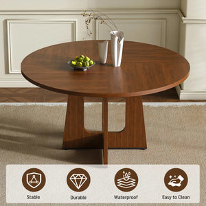 Wooden Round Dining Table Set for Kitchens, Dining Room, Living Room