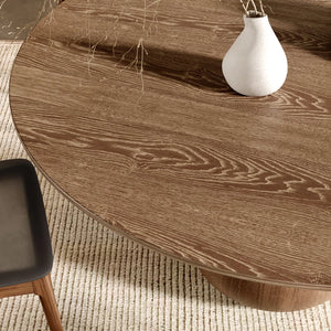 Kiloggs 6 - Person Round Solid Wood Dining Set - Wooden Bazar