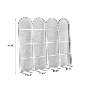 Nut-Brown Solid Wood Folding Room Divider, Multi-Panel Privacy Screen  Wooden Bazar