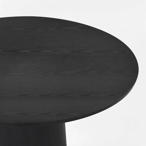 Modern Dining Set with Round Pedestal Table and Upholstered Open-Back Chairs