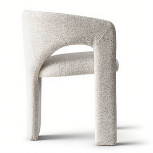 Modern Round Dining Set With 46" Pedestal Table & Upholstered Barrel Chairs