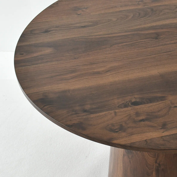Modern Round Dining Set With 46" Pedestal Table & Upholstered Barrel Chairs