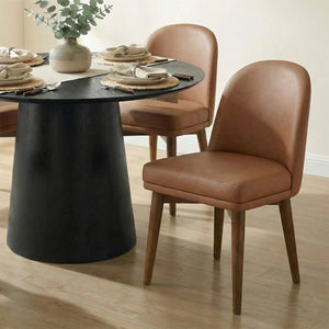 Canvog  Round Dining Table Set For 4 - Wooden Bazar