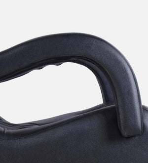 Shink Modern Black Leatherette Rocking Chair with Cushioned Seat