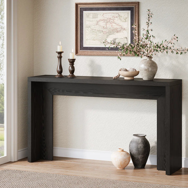 Farmhouse Console Table, Narrow Wooden Sofa Table for Entryway, Hallway & Living Room  Wooden Bazar