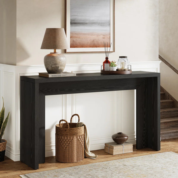 Farmhouse Console Table, Narrow Wooden Sofa Table for Entryway, Hallway & Living Room  Wooden Bazar