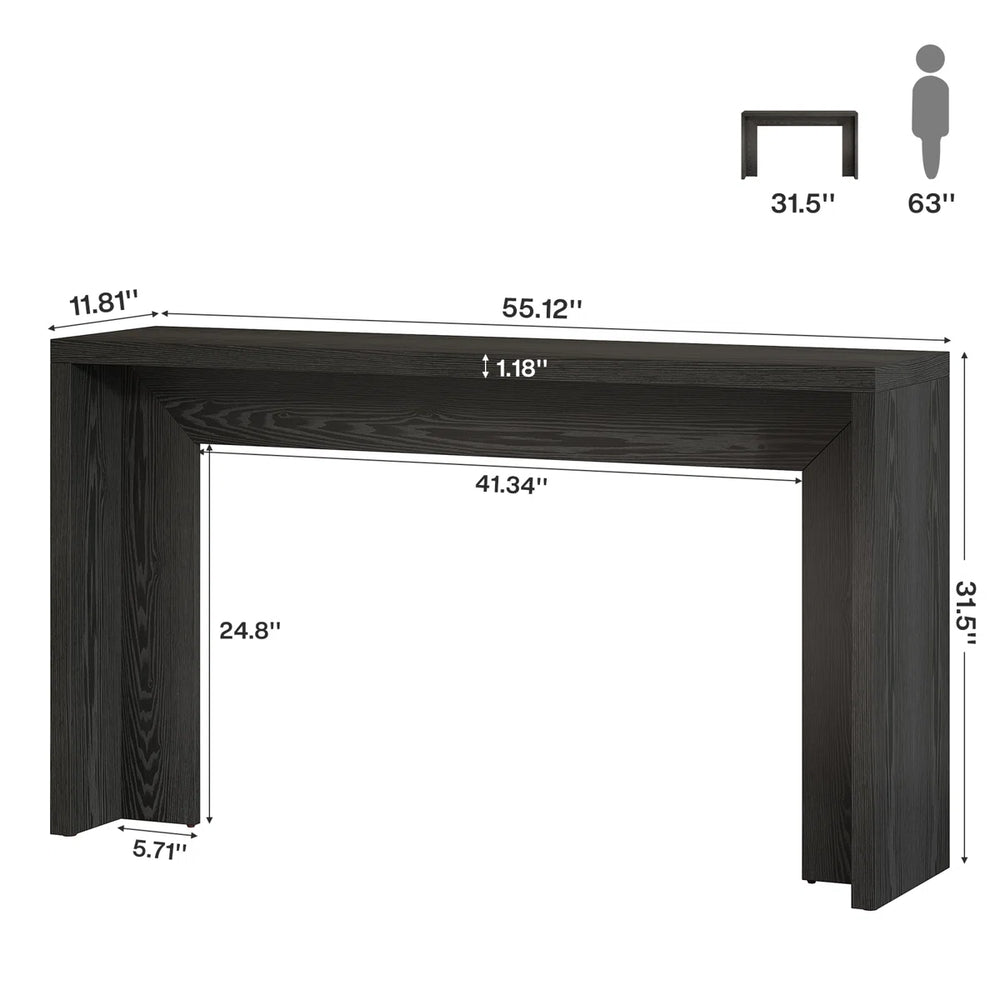 Farmhouse Console Table, Narrow Wooden Sofa Table for Entryway, Hallway & Living Room  Wooden Bazar
