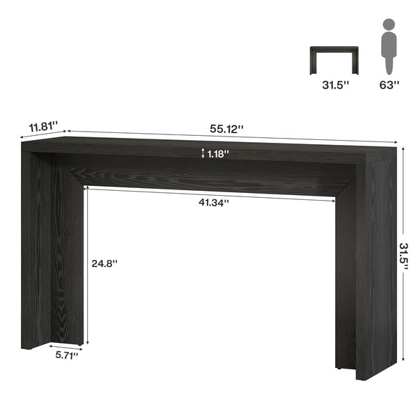 Farmhouse Console Table, Narrow Wooden Sofa Table for Entryway, Hallway & Living Room  Wooden Bazar